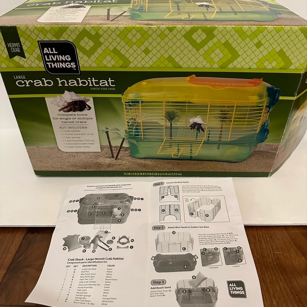 All Living Things Large Crab Habitat Cage Terrarium brand new in box